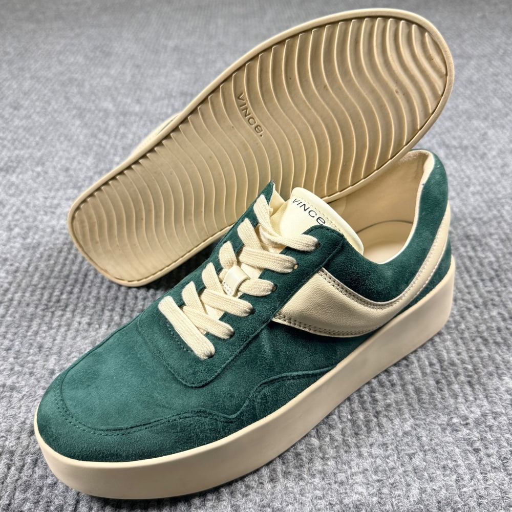 Vince Warren Court Lace Up Sneaker Evergreen Suede Women's US 8M EUR 38.5